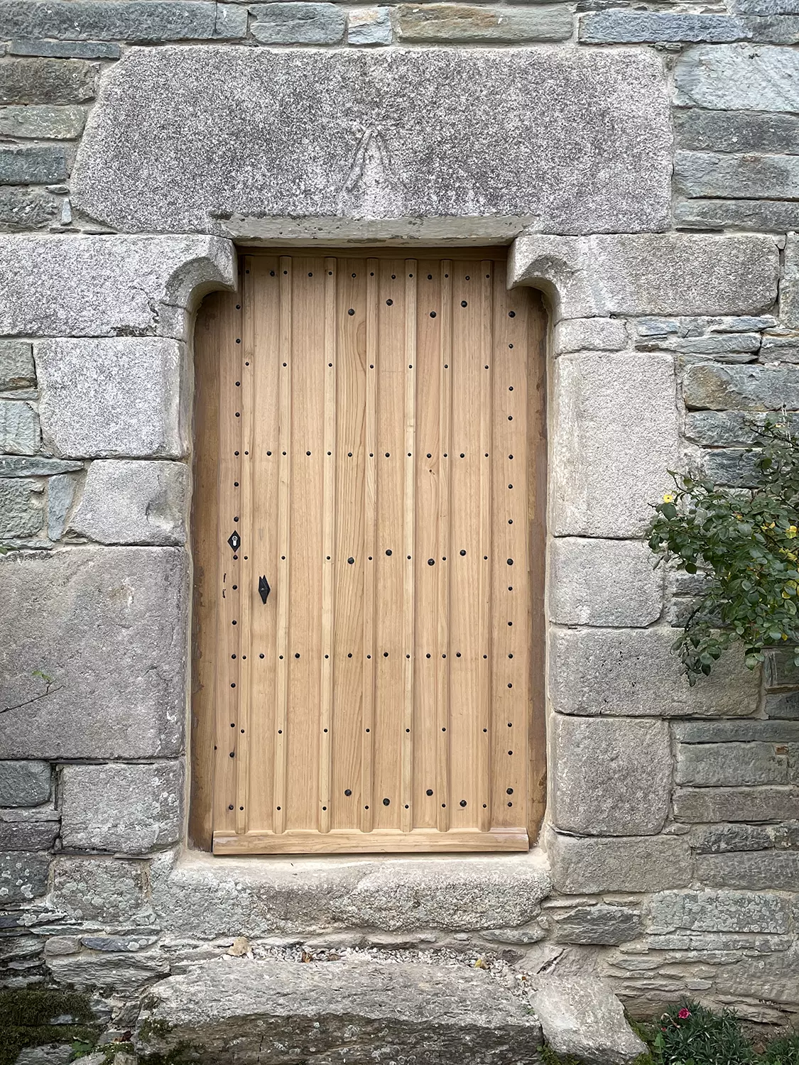 Porte à lames en châtaignier