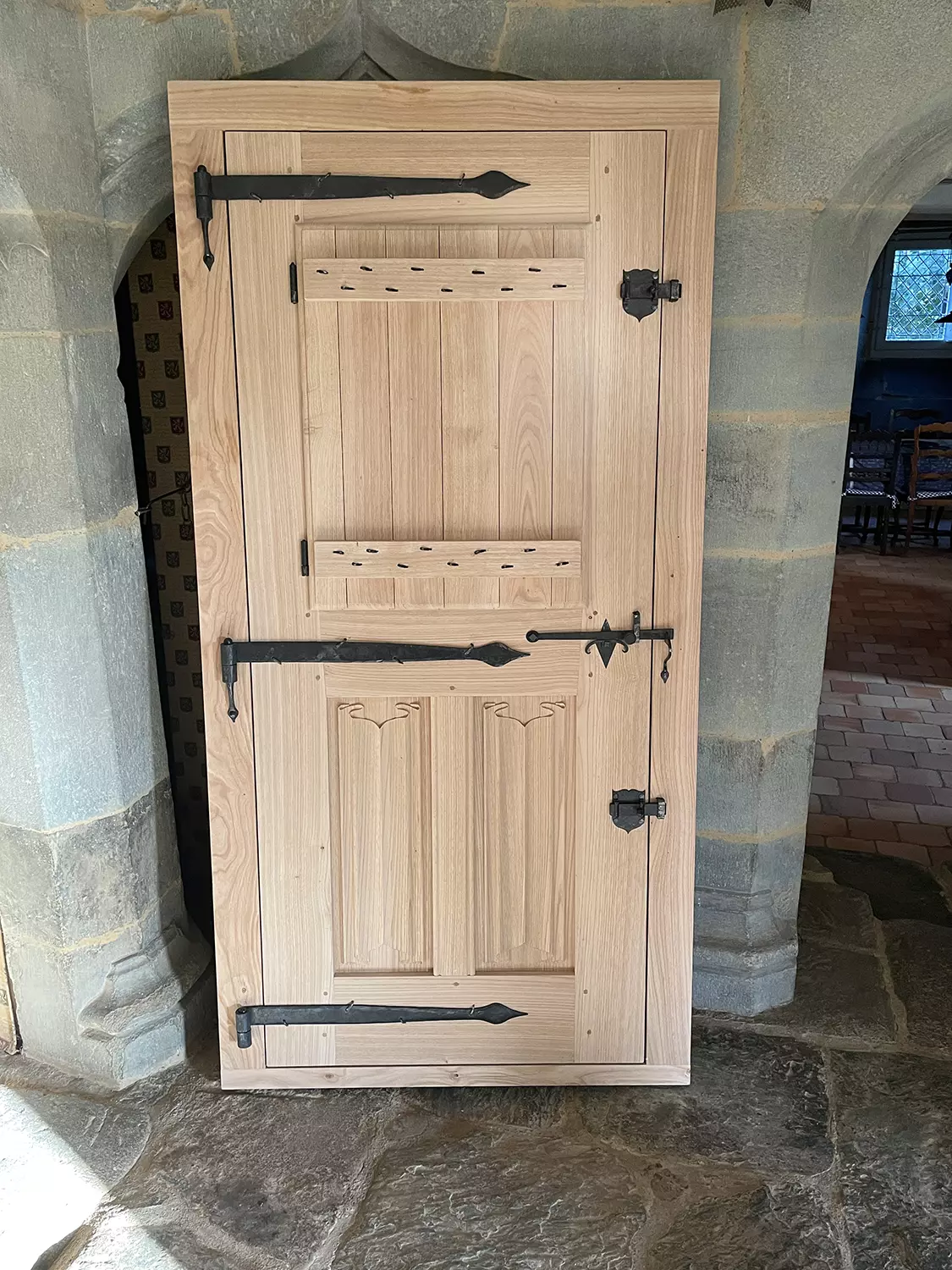 Porte à panneaux plis de serviette