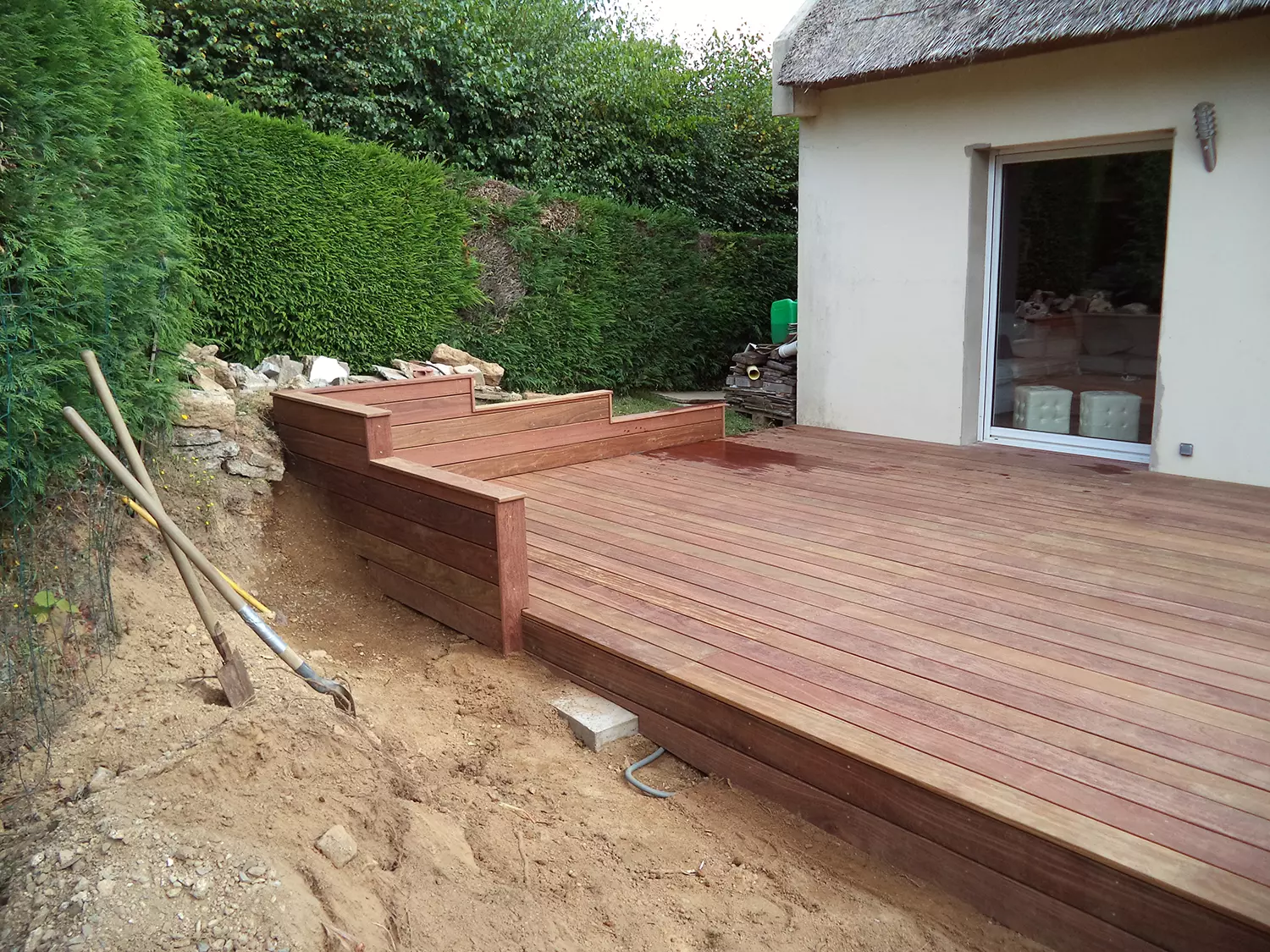 Terrasse bois en cumaru à Malguénac