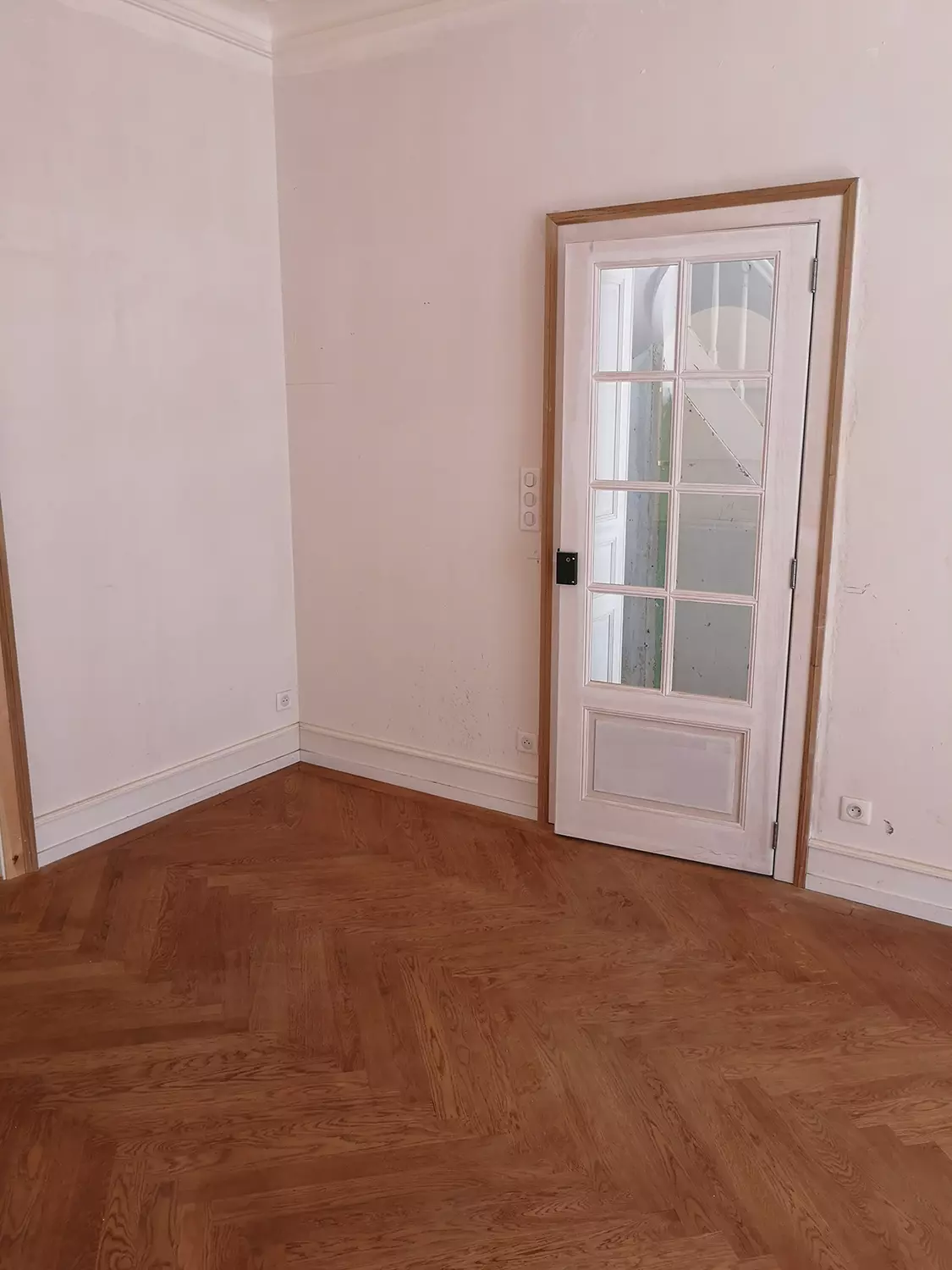 Porte en bois vitrée intérieure