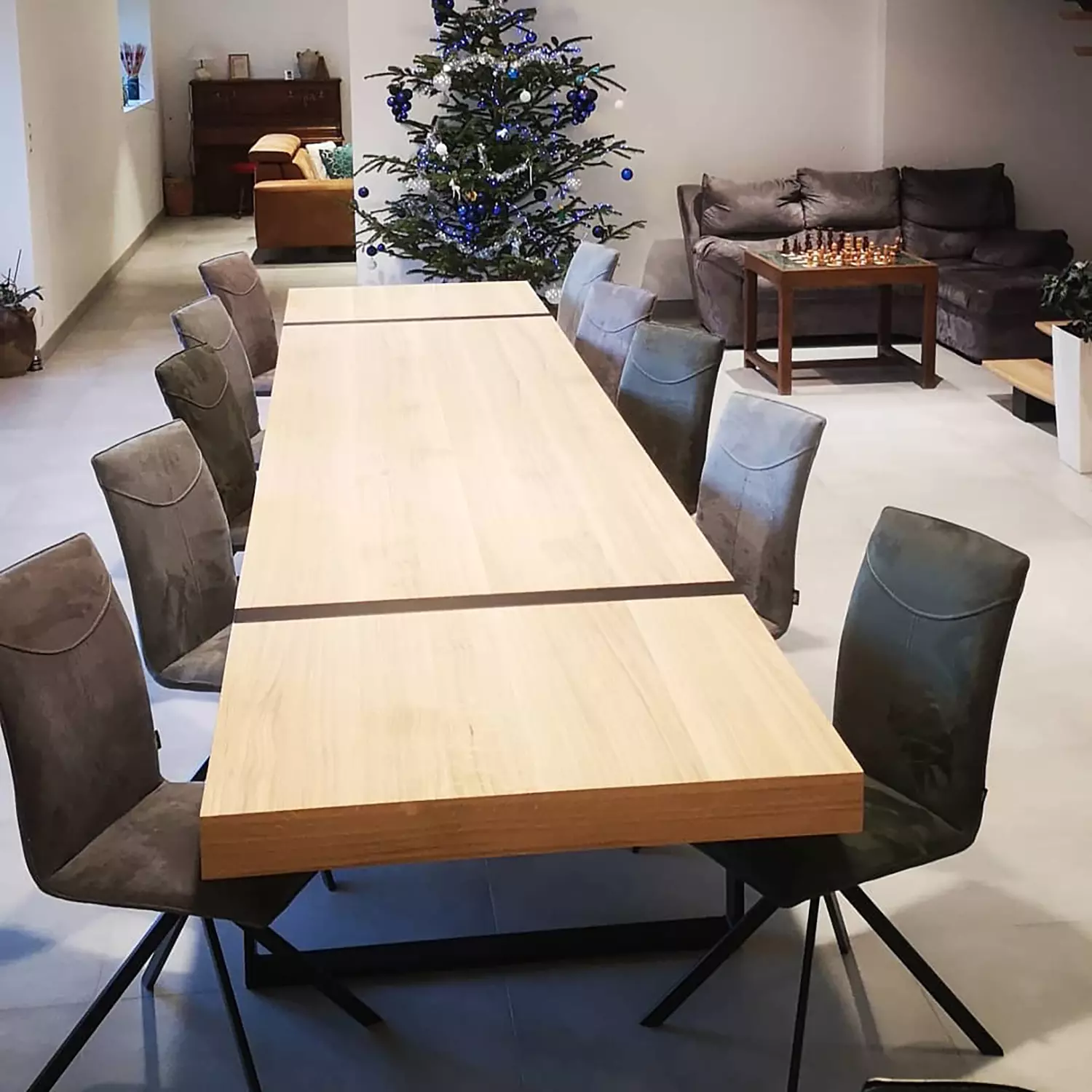 Table en chêne réalisée sur mesure